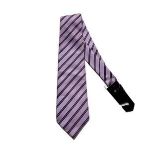 NEW Aquascutum Pastel Purple Silk Striped Men's Tie